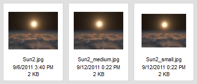 Thumbnails generated in CKFinder